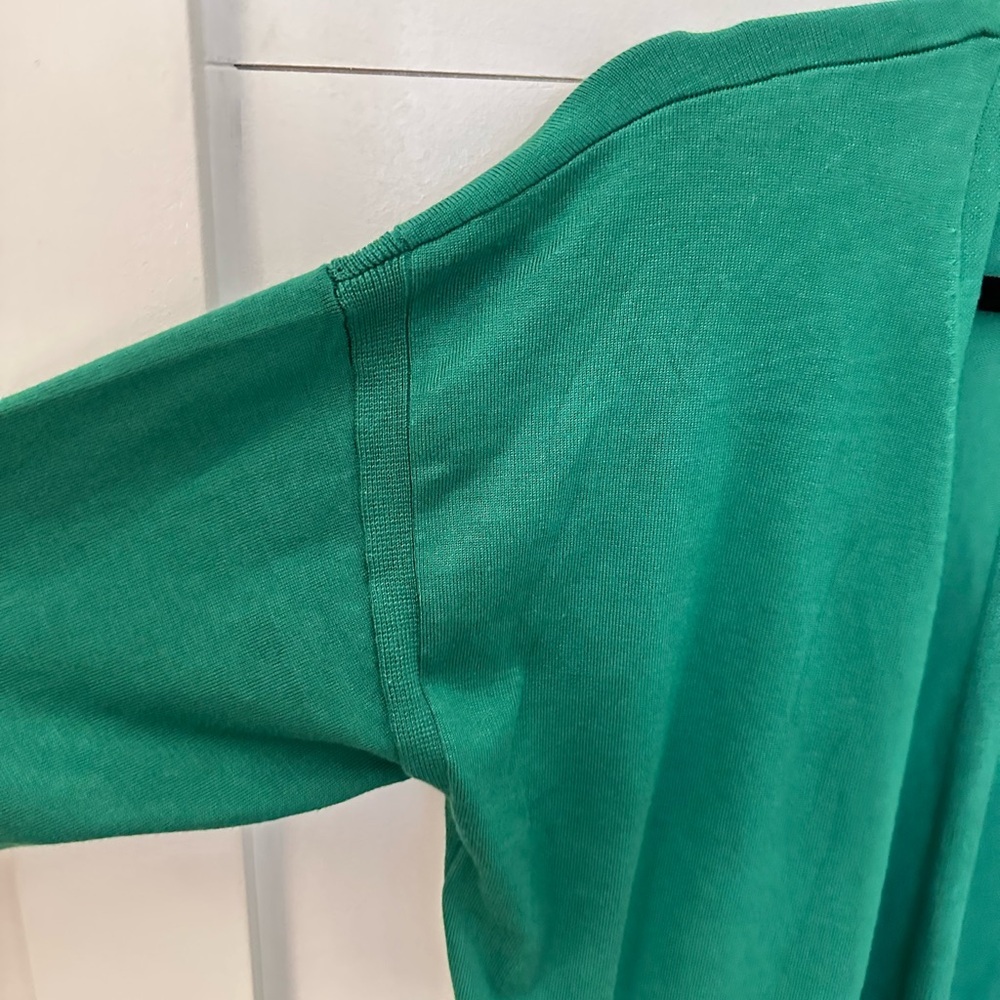 89th & MADISON L open midi length beautiful soft cozy green cardigan classic - Picture 8 of 14